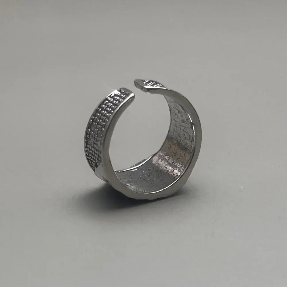 Y2K Deck of Cards Silver Ring – Adjustable Chrome Vintage Style, Unisex, New